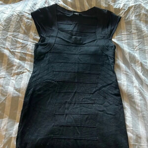 Metaphor black sweater bodycon dress size Large